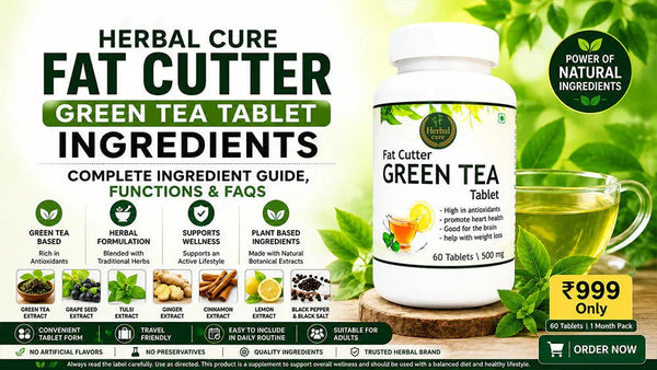 Herbal Cure Fat Cutter Green Tea Tablet Ingredients: Complete Ingredient Guide, Functions & FAQs