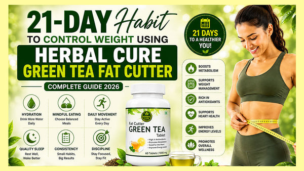 21-Day Habit to Control Weight Using Herbal Cure Green Tea Fat Cutter | Complete Guide 2026
