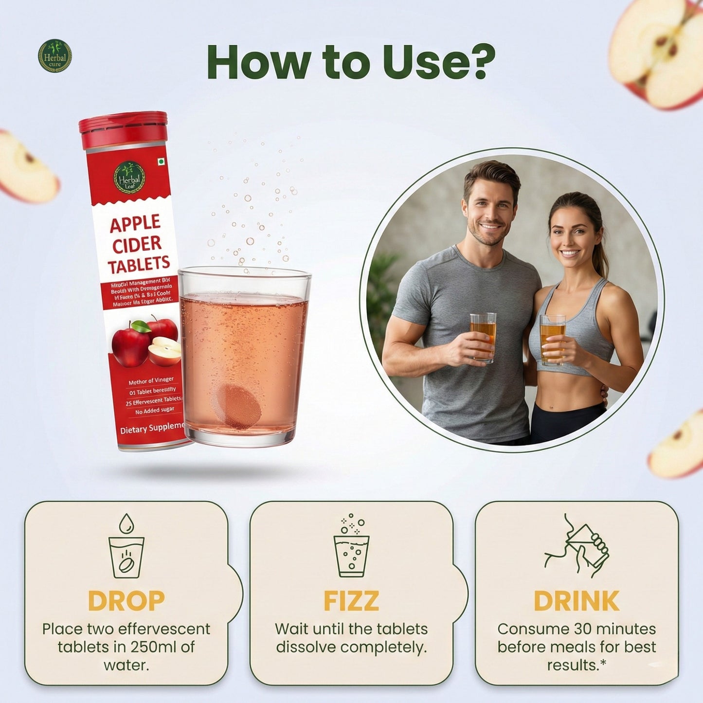 Apple Cider Weight Loss Tablet - Pack-of- 2-  30 Tablets