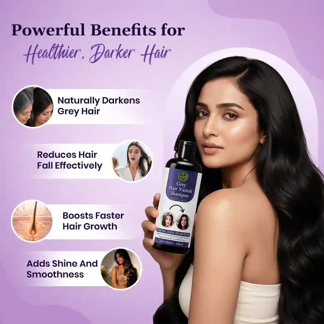 Grey Hair Vanish Shampoo – Natural Grey Hair Care & Hair Growth Support
