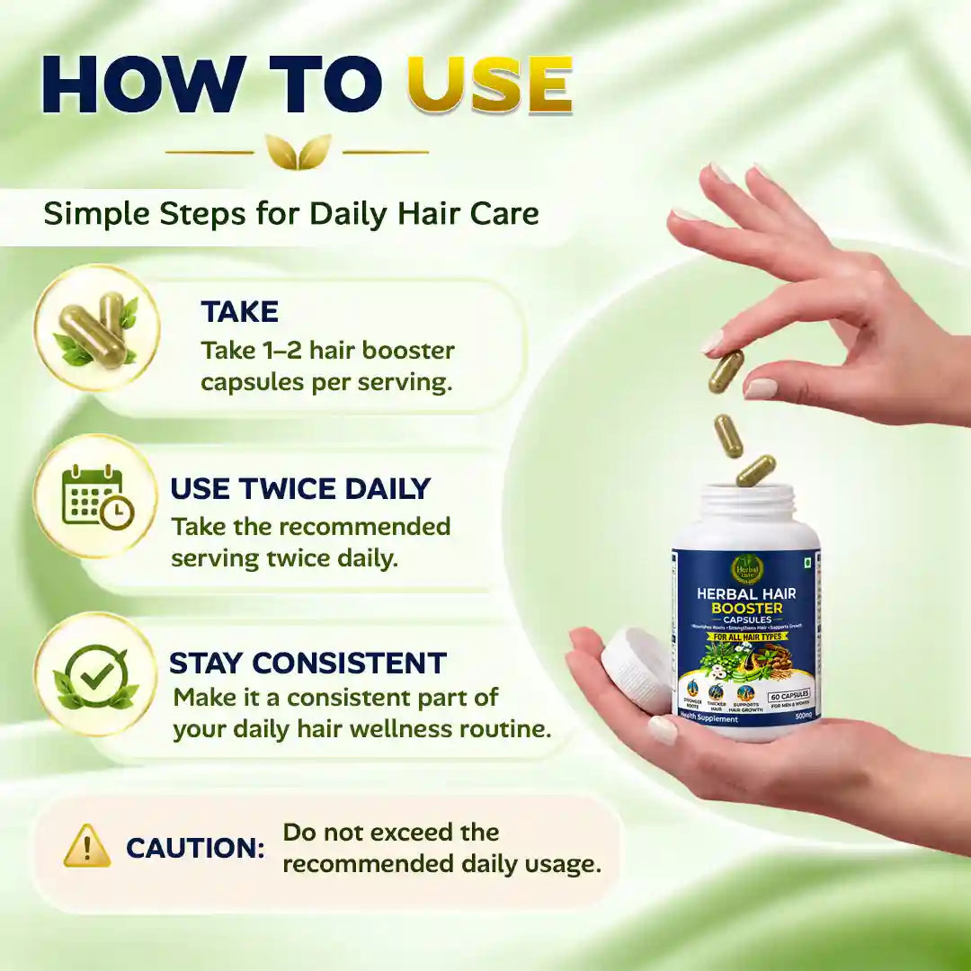 Herbal Hair Booster Capsule For Men And Women