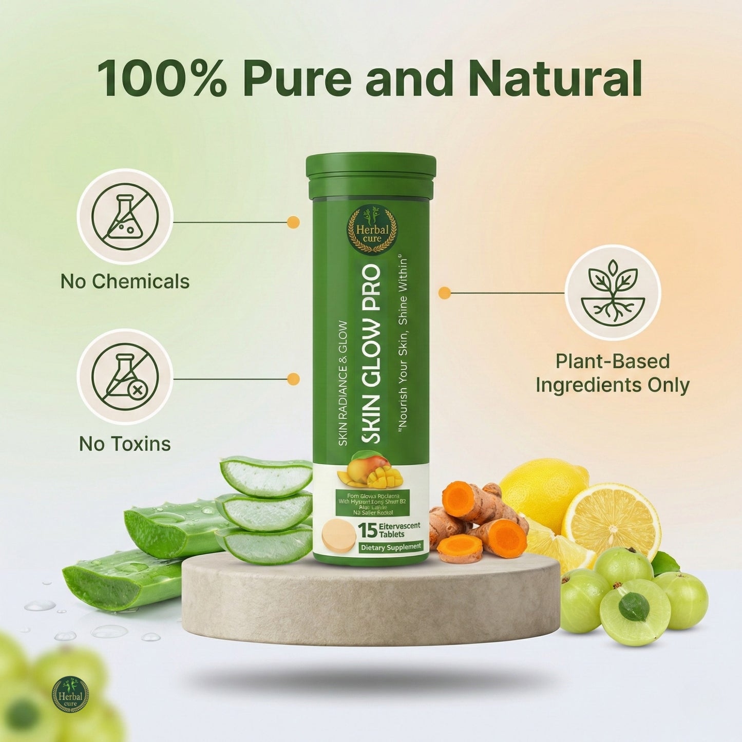 Herbal Skin Glow Pro Tablet for Men & Women (Pack-of- 2- 30 Tablets)