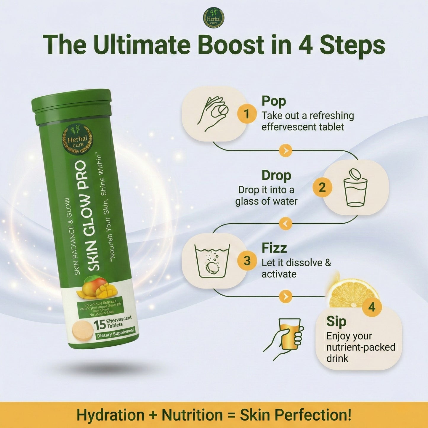 Herbal Skin Glow Pro Tablet for Men & Women (Pack-of- 2- 30 Tablets)