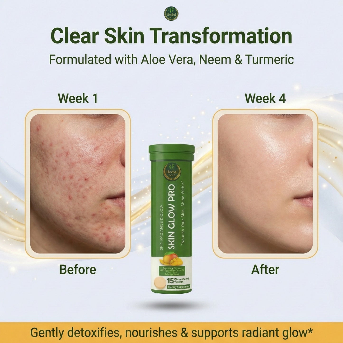 Herbal Skin Glow Pro Tablet for Men & Women (Pack-of- 2- 30 Tablets)