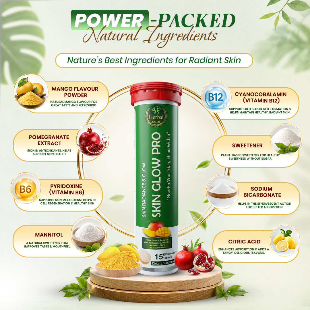 Herbal Skin Glow Pro Tablet for Men & Women (Pack-of- 2- 30 Tablets)