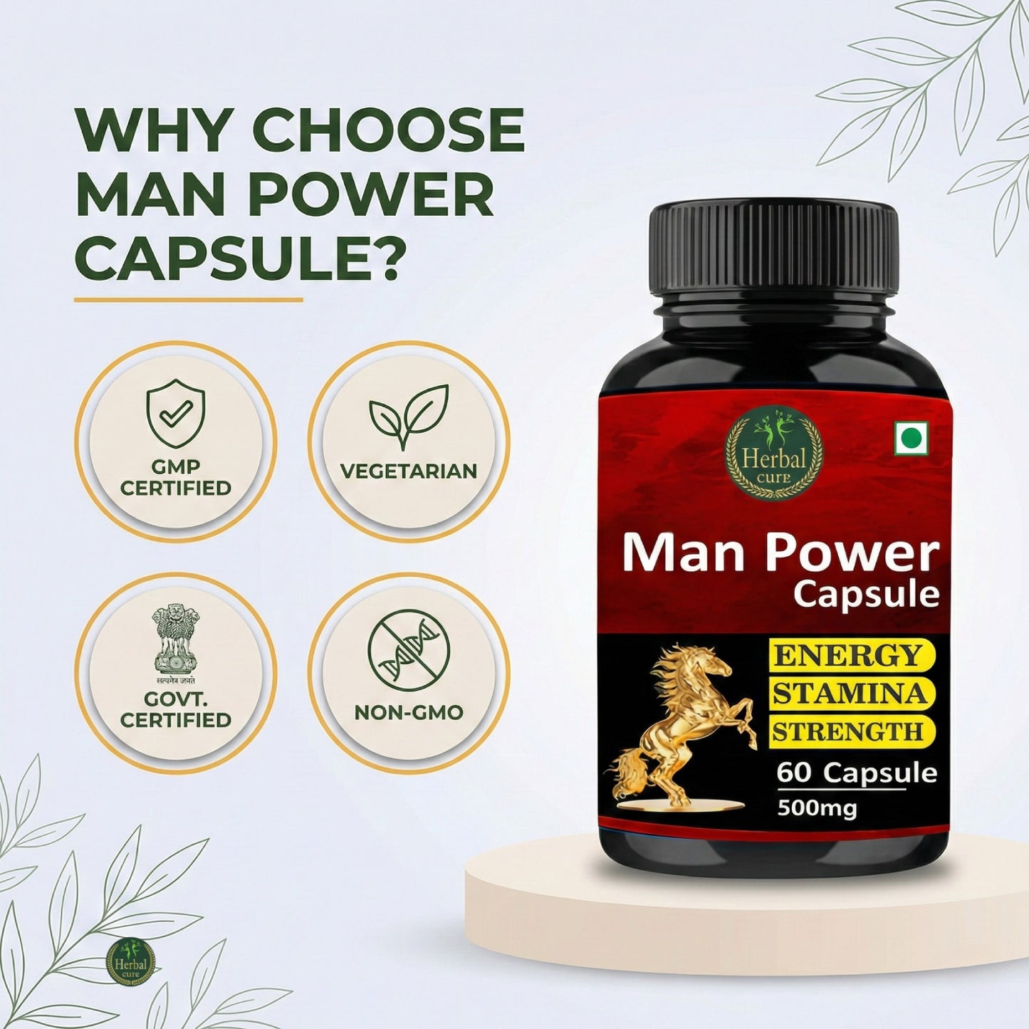 Man Power Capsule - Herbal Capsule For Improve Strength And Stamina