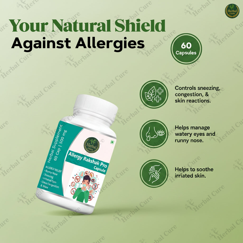 Bottle of Allergy Rakshak Pro capsules 