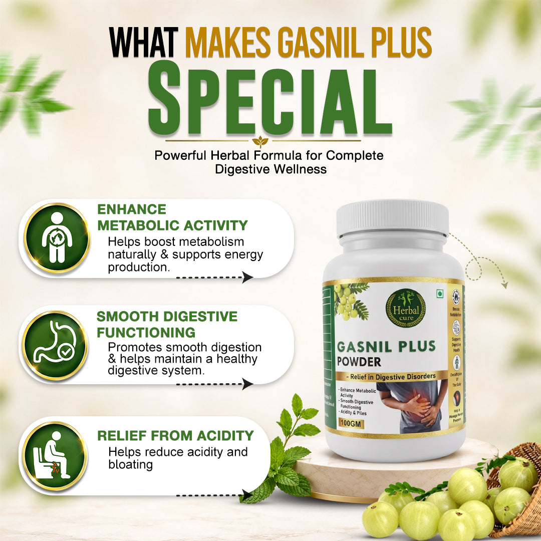 Herbal Gasnil Plus Powder For Digestive Health & Gas Relief
