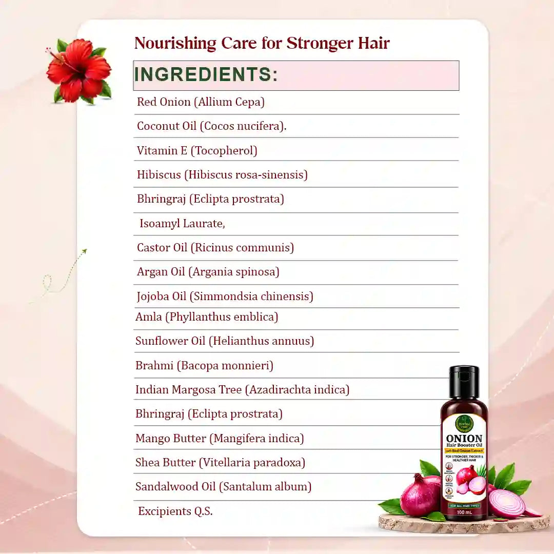Onion Hair Booster Oil with Red Onion Extract
