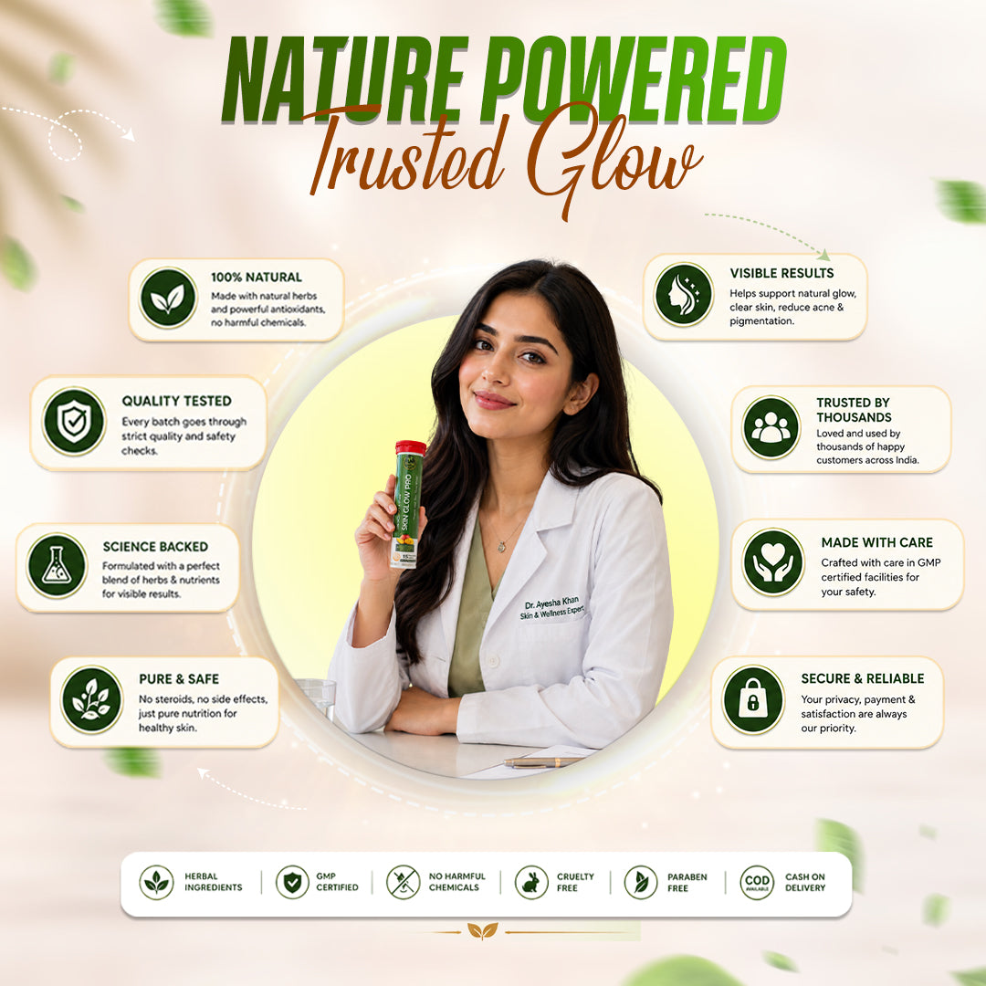 Herbal Skin Glow Pro Tablet for Men & Women (Pack-of- 2- 30 Tablets)
